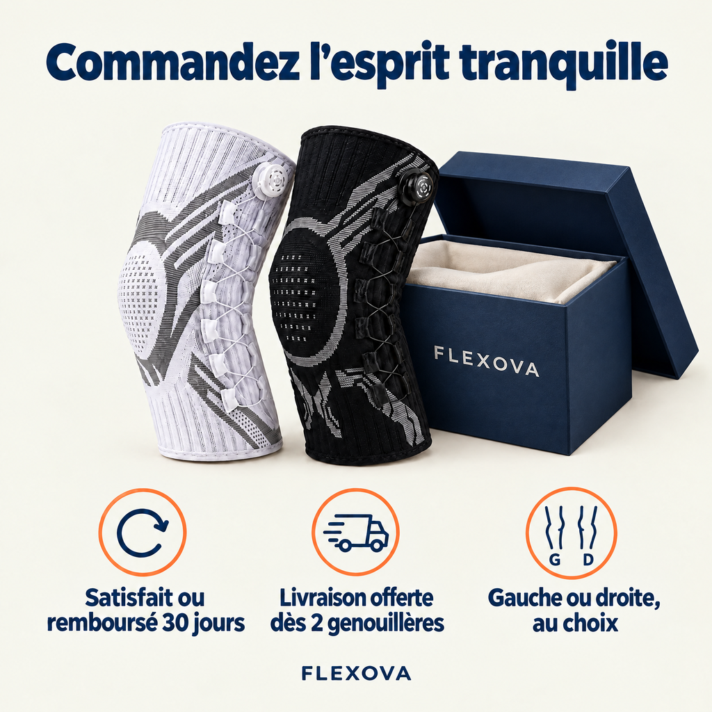 Genouillère à molette Flexova – Maintien réglable du genou